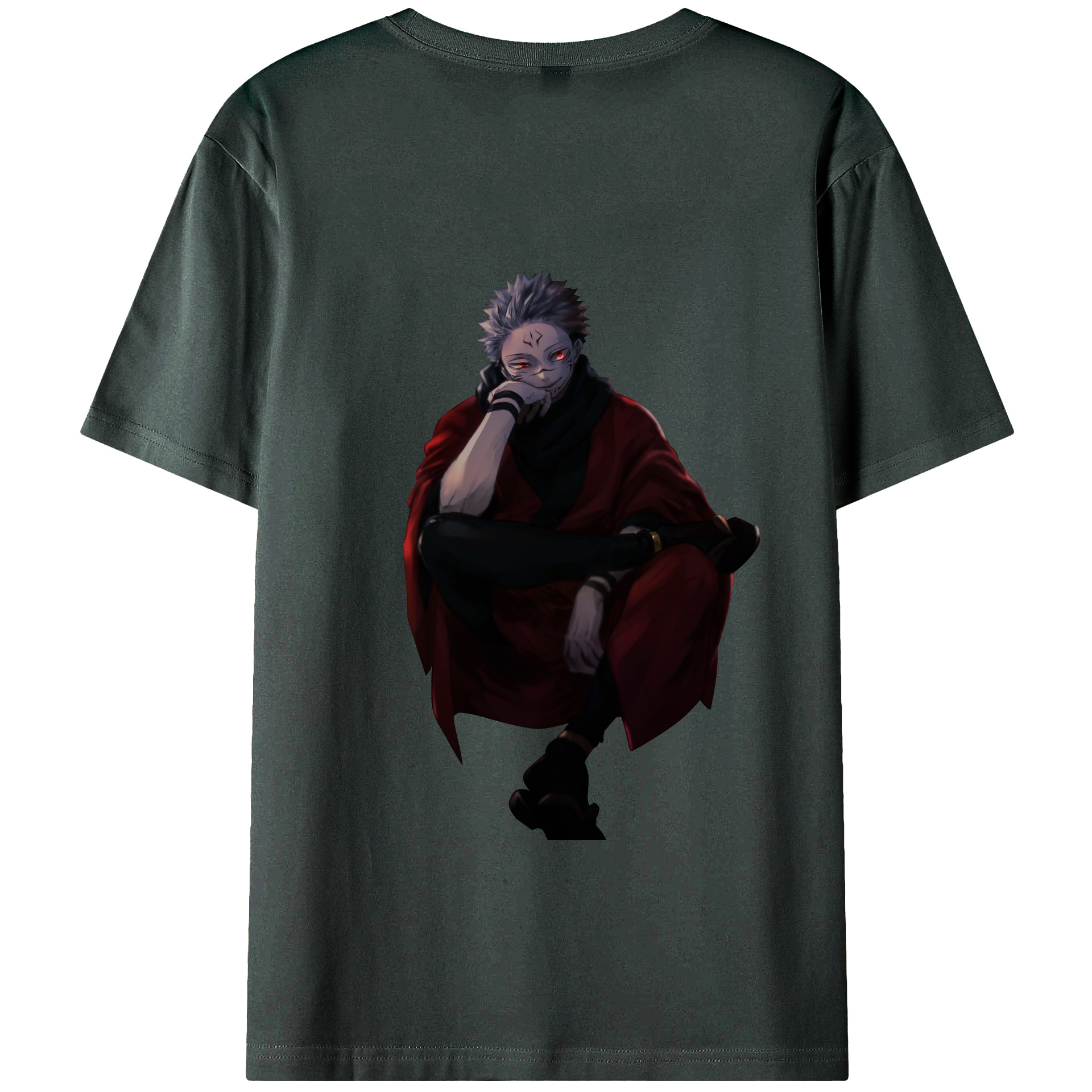 （画像用） 呪術廻戦 Jujutsu Kaisen 綿100％ メンズ半袖Tシャツ（バックプリント） 通気性
